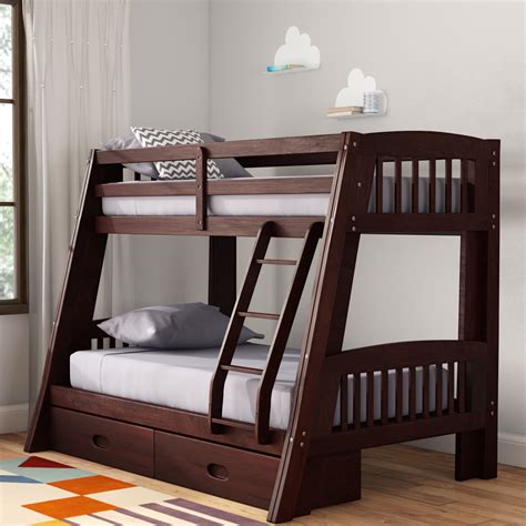 Isabelle And Max™ Arlott Twin Over Full Solid Wood Standard Bunk Bed By