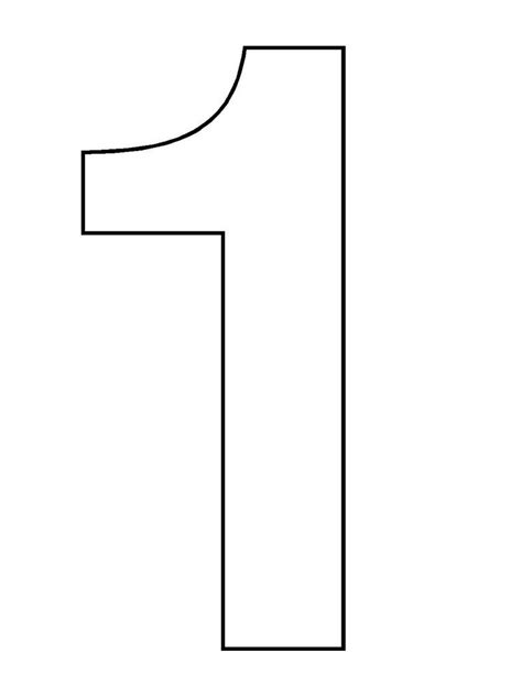 Number 1 Pattern Use The Printable Outline For Crafts Number 1