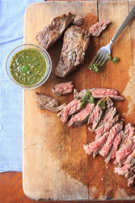 Choose a marinade or rub with flavors that work with the dish cover the steak in the marinade or rub. Skirt Steak with Chimichurri Sauce: Argentinian food ...