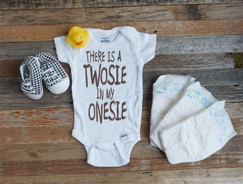 There Is A Twosie In My Onesie Funny Baby Onesie Funny Etsy