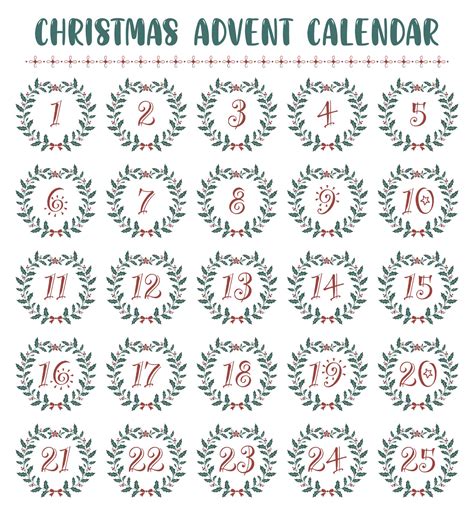 15 Best Printable Christmas Advent Numbers Pdf For Free At Printablee