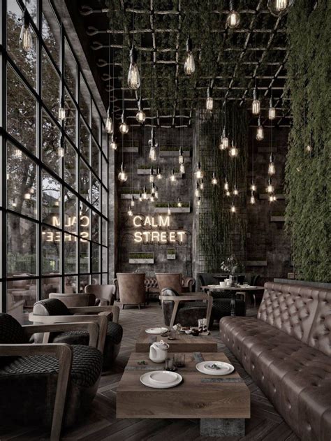 Qatar Calm Street Cafe Cafe Interior Vintage Bar Design Restaurant