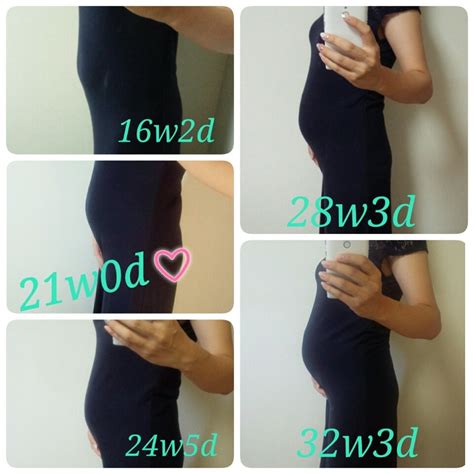 お腹の大きさ比較 妊娠5～9ヶ月 2人目妊活！1人目→pcos、黄体機能不全からのaihで妊娠！