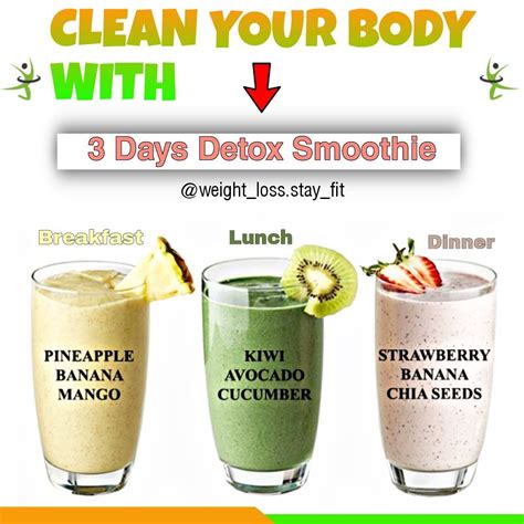 Clean Your Body With 3 Day Detox Smoothie In 2021 Detox Smoothie