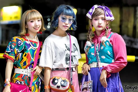 Colorful Vintage Japanese Street Styles W Powerpuff Girls Kinji