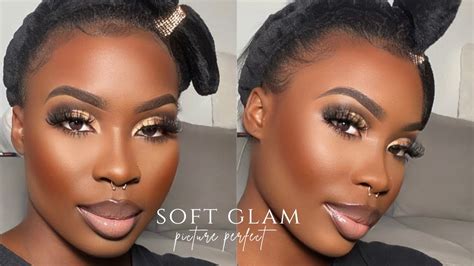 detailed step by step darkskin woc soft glam makeup for beginners 2023 cut crease youtube