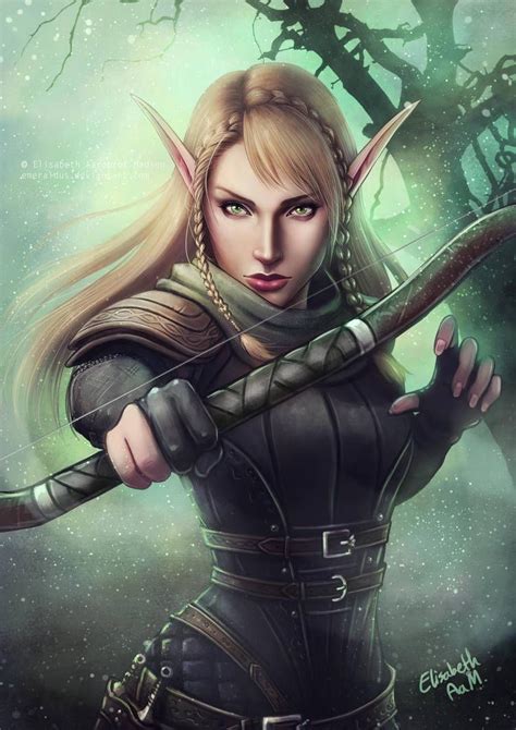 Archer By Emeraldus Elves Fantasy Elf Ranger Female Elf