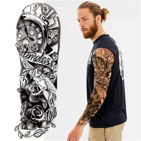 Buy Temporary Tattoo Sleeve Transfer Full Arm Waterproof Fake Tattoo Sticker For Men Women