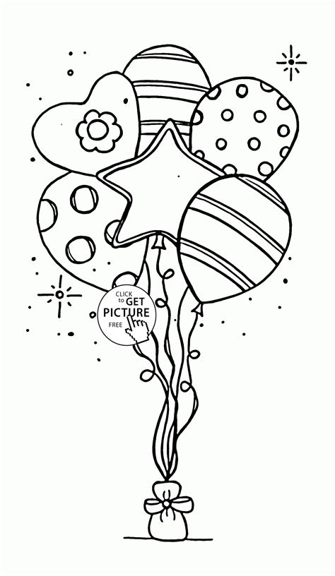Balloons Coloring Page Edenilparsons