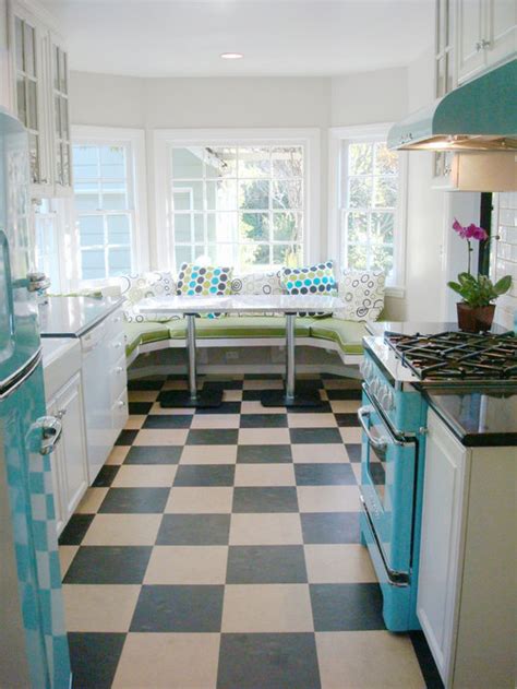 Retro Kitchen Flooring Home Design Ideas Pictures