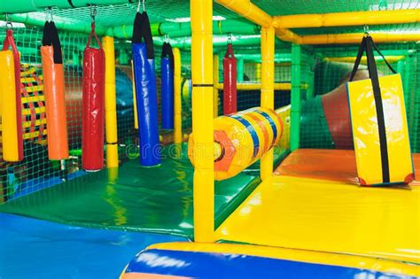 Modern Playground Indoor Kids Jungle In A Play Room Round Tunnel In