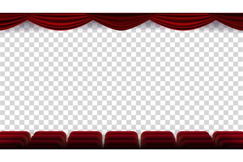 Cinema Chairs Vector Film Movie Theater Auditorium With Red Seat