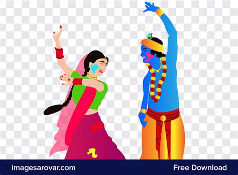 Radha Krishna Holi Free Vectors Illustrations And Psd Downloads