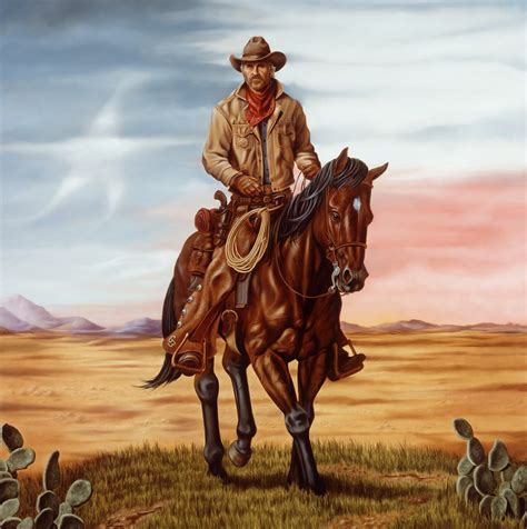 Old West Cowboy Paintings Clip Art Library