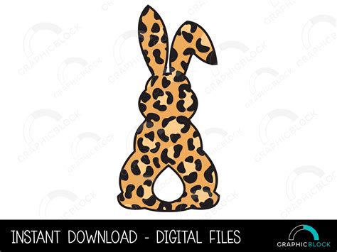 Leopard Bunny SVG 2 Easter Rabbit PNG Animal Print Vector - Etsy