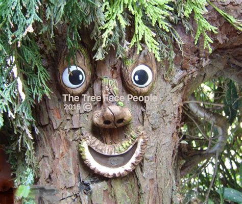 Tree Face Garden Decoration Outdoor Ornaments Funny Faces Etsy Uk