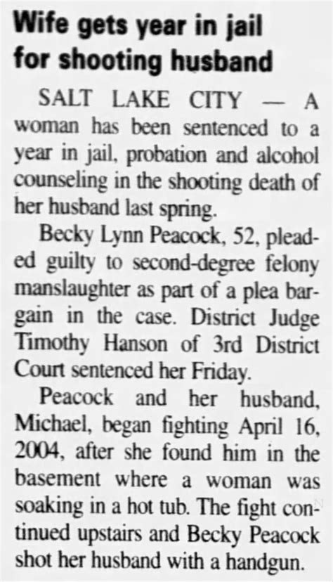 Michael Peacock Shooting Death Sentencing ™