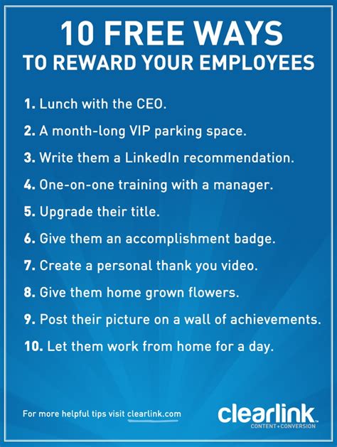 Love These Tips 10 Free Ways To Reward Your Employees Work Happy