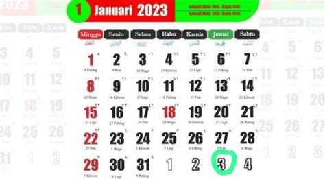 Kalender Jawa 3 Februari 2023 Jumat Kliwon Apa Rahasia Weton Ini