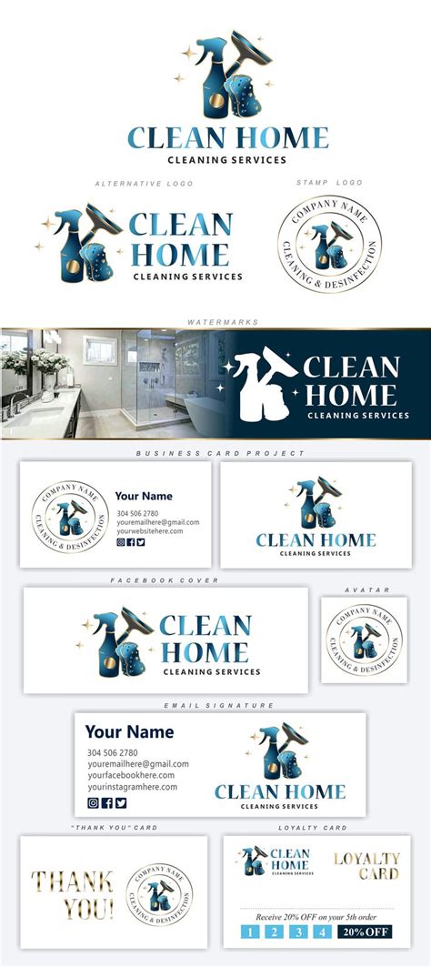 Cleaning Logo Design Premade Logo Cleaning Service House Cleaning Desinfection Logo House