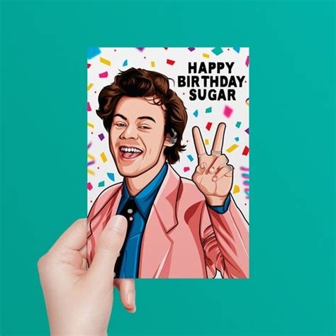 Harry Styles Happy Birthday Sugar Birthday Card All Things Banter