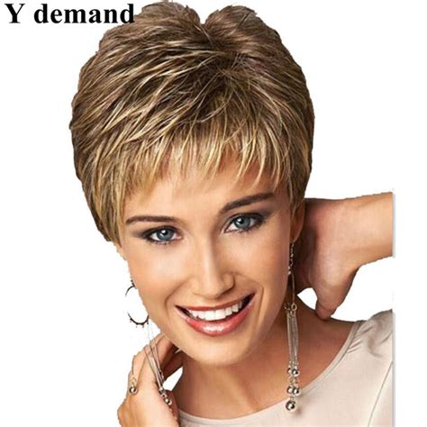 New Coming 2017 Highlights Blonde Short Female Haircut Puffy Straight