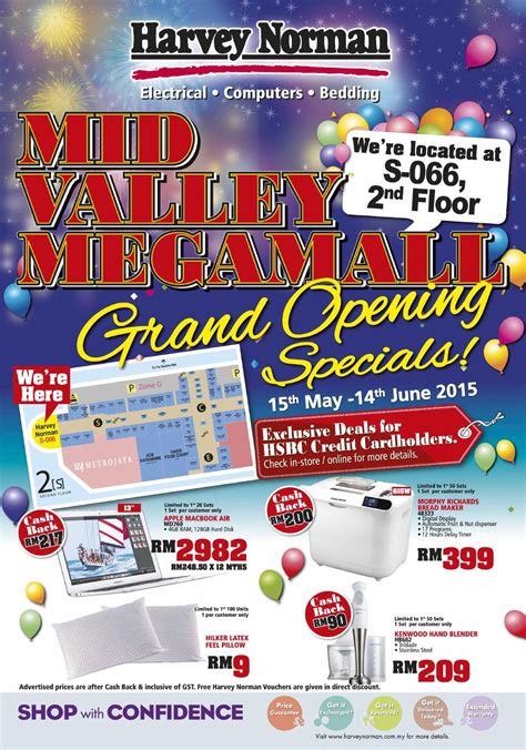 Harvey norman, from australia, provides a wide range of electrical, computers, furniture. Mid Valley Megamall - Grand Opening Specials @ Harvey ...