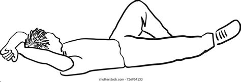 Sketch Person Lying On Ground Coloring Pages
