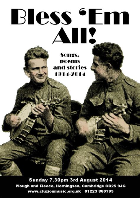 Bless ‘em All Songs Poems And Stories 1914 2014 Horningsea