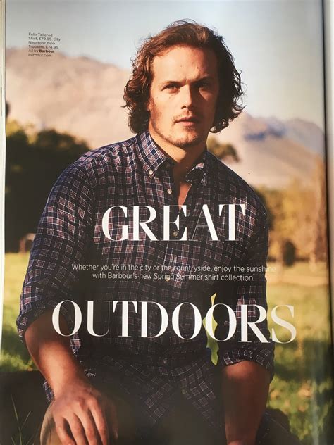 Uk Gq Magazine 2018 Sam Heughan Outlander New Photo Shoot For Barbour