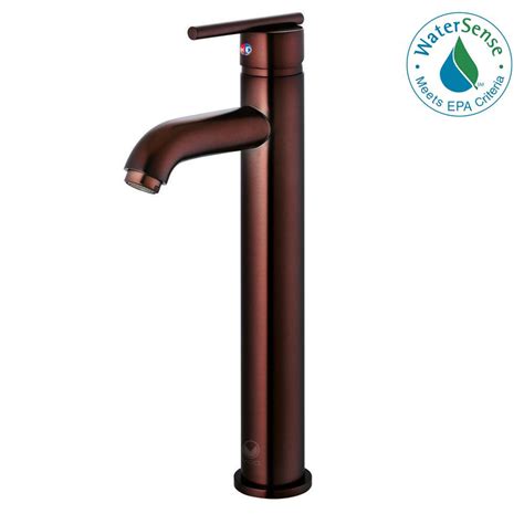 Oil rubbed bronze waterfall bathroom sink faucet single handle one hole basin mixer tap review. VIGO Single Hole Single-Handle Low-Arc Vessel Bathroom ...