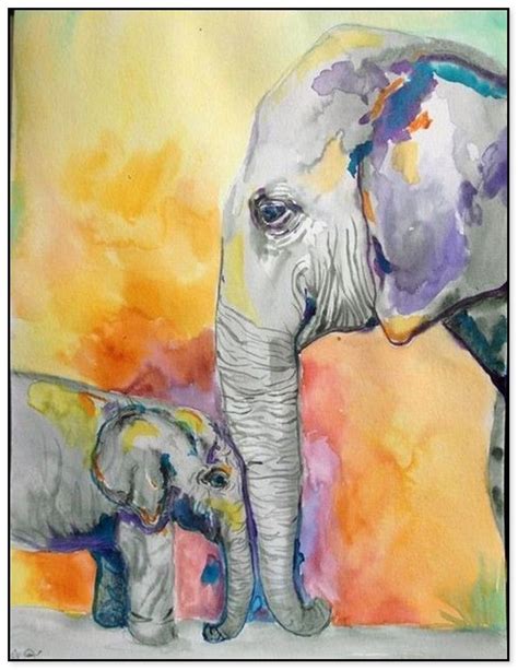 48 Simple Watercolor Painting Ideas Watercolor Elephant Elephant Art