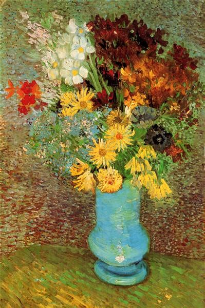 2nd, three flowers, one gone to seed. Vase with Daisies and Anemones, 1887 - Vincent van Gogh ...