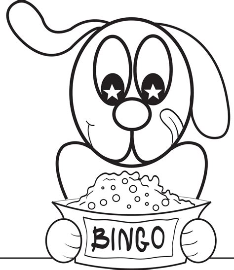 Printable Bingo The Cartoon Dog Coloring Page For Kids Coloring Home