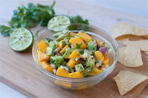 Chill the salsa for 30 minutes to allow the flavors to combine. mango avocado salsa and how to dice a mango - Marin Mama Cooks