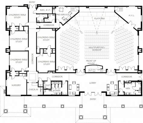 Small Church Floor Plan Designs Church Building