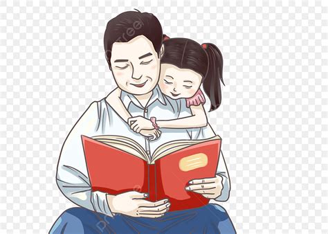Gambar Ayah Dan Anak Perempuannya Sedang Membaca Bacaan Orangtua Anak