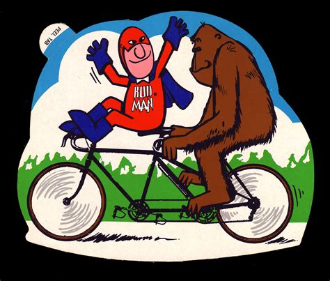 Budweiser Bud Man Bigfoot On A Bike Sticker 1970s Flickr