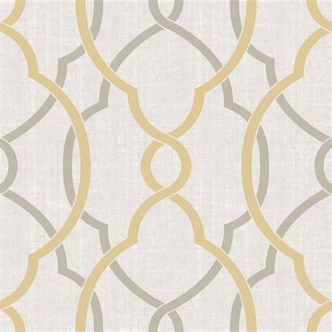 Brewster Wallcovering 30 Sq Ft Yellow Vinyl Geometric Peel And Stick