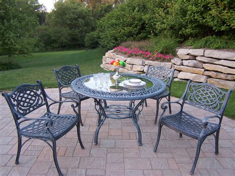 Check spelling or type a new query. Oakland Living Cast Aluminum 5 Pc. Patio Dining set w/ 48 ...