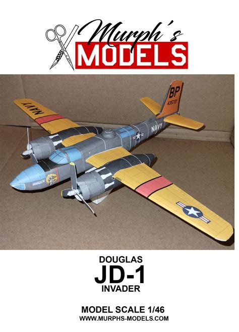 146 Douglas Jd 1 Invader Paper Model Ecardmodels