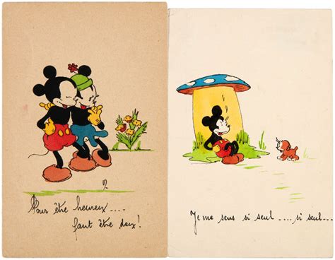 Hake S MICKEY MOUSE FRENCH POSTCARD LOT