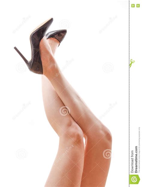 Kobiet Nagie Nogi W Szpilkach Obraz Stock Obraz Z O Onej Z Cia O