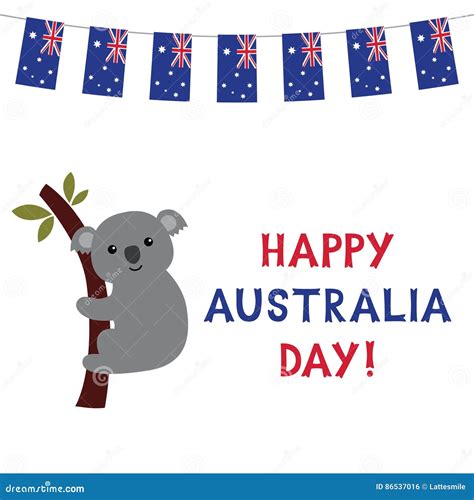 Happy Australia Day Stock Illustration Illustration Of Holiday 86537016