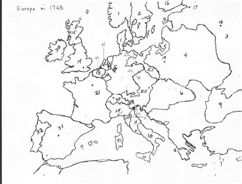Blank Physical Map Of Europe Quiz