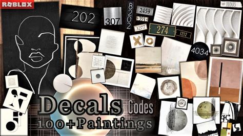 Decals Codes Modern Paintings House Number Plate Decals Ids