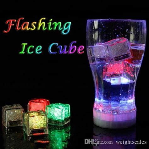 Flash Ice Cube Led Color Luminous In Water Nightlight Party Wedding