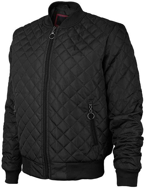 Mens Lightweight Slim Fit Ring Zipper Quilted Flight Bomber Jacket