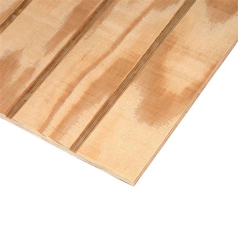 Unbranded Plywood Siding Panel T1 11 4 IN OC Nominal 19 32 In X 4 Ft