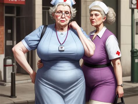 Convert Image To K Resolution Nurse Granny Big Huge Saggy Toples